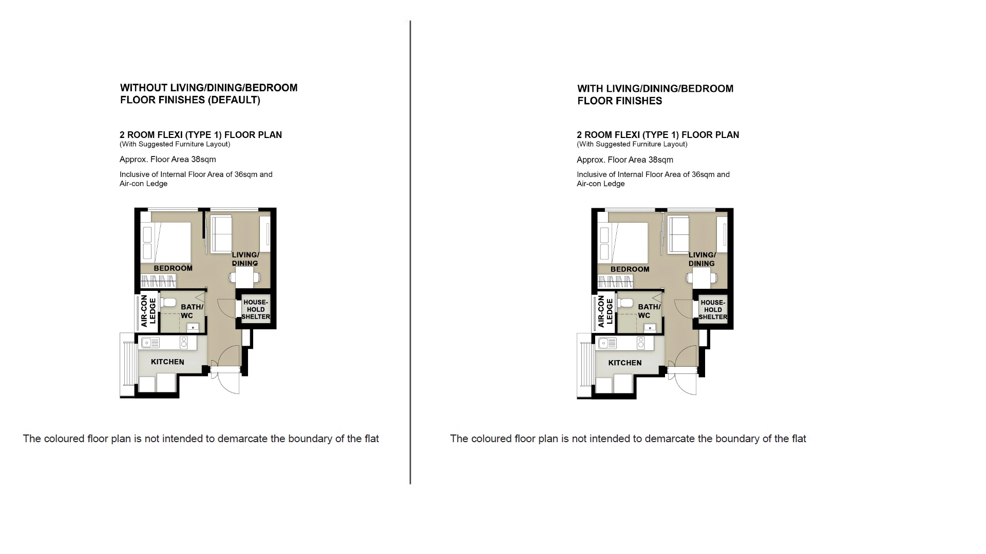 Pine Ville @ AMK - 2-room Flexi_01 Floor Plan