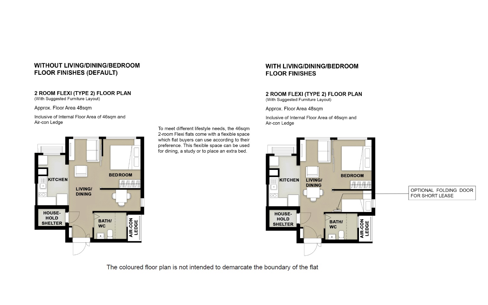 Pine Ville @ AMK - 2-room Flexi_02 Floor Plan