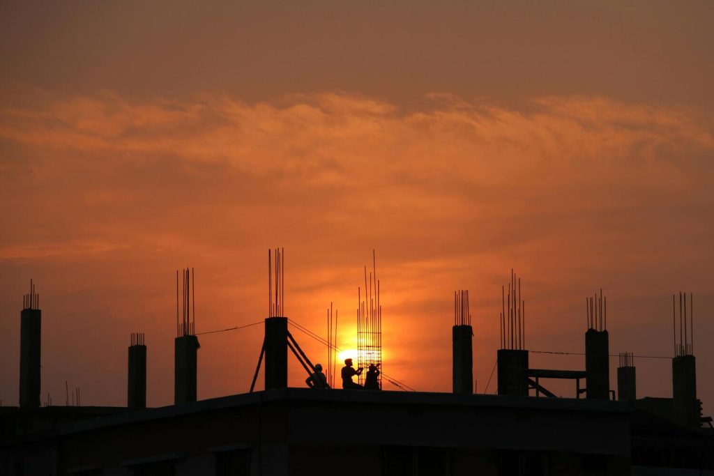 Photo by Kawser Hamid: https://www.pexels.com/photo/silhouette-of-men-in-construction-site-during-sunset-176342/