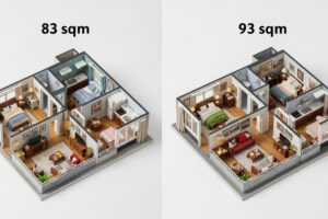 Pine Ville @ AMK 4-Room 83sqm vs 93sqm Layout Comparison